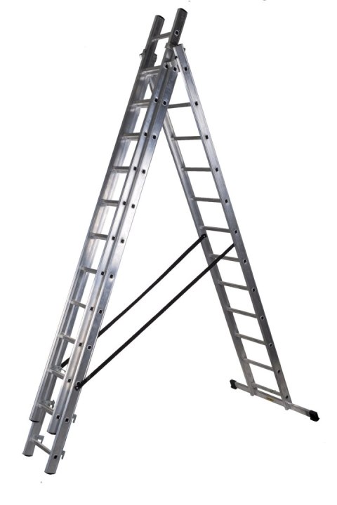 BRAKET DRABINA ALUMINIOWA 3-ELEMENTOWA 714CM 12+12+12 SZCZEBLI BRAKET DRABINA ALUMINIOWA 3-ELEMENTOWA 714CM 12+12+12 SZCZEBLI