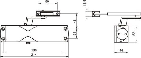 GEZE SAMOZAMYKACZ STS-1000 BIAŁY GEZE SAMOZAMYKACZ STS-1000 BIAŁY