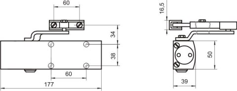 GEZE SAMOZAMYKACZ STS-1500 SREBRNY GEZE SAMOZAMYKACZ STS-1500 SREBRNY