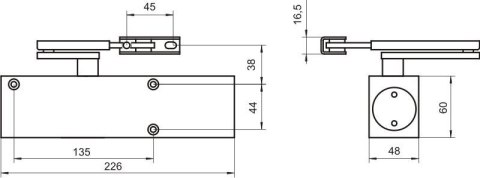 GEZE SAMOZAMYKACZ STS-2000 SREBRNY GEZE SAMOZAMYKACZ STS-2000 SREBRNY