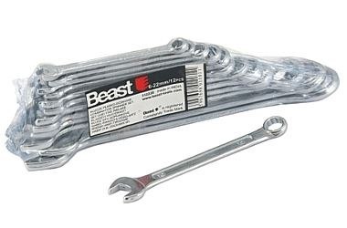 BEAST KLUCZE PŁASKO-OCZKOWE 6-22 mm WS 12 sztuk BEAST KLUCZE PŁASKO-OCZKOWE 6-22 mm WS 12 sztuk
