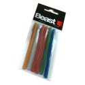 BEAST Klej do pistoletu na gorąco wkłady klejowe kolorowe z brokatem 6szt 7,2mm x 100mm