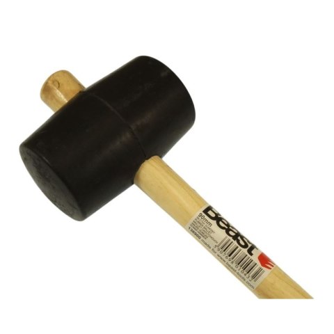 BEAST Młotek gumowy 90mm z drewnianą rączką 1200g BEAST Młotek gumowy 90mm z drewnianą rączką 1200g