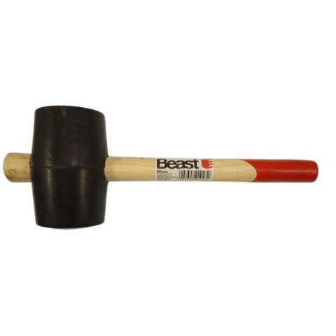 BEAST Młotek gumowy 90mm z drewnianą rączką 1200g BEAST Młotek gumowy 90mm z drewnianą rączką 1200g