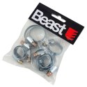 BEAST Opaski ślimakowe zaciskowe do węży (10-16,12-22,16-27,25-40 mm)x2 8 sztuk