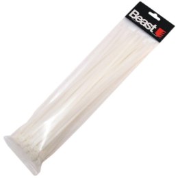 BEAST Opaski zaciskowe kablowe nylon białe 190x4,7 mm 50 sztuk