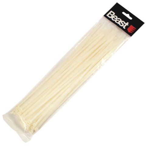 BEAST Opaski zaciskowe kablowe nylon białe 190x4,7 mm 50 sztuk BEAST Opaski zaciskowe kablowe nylon białe 190x4,7 mm 50 sztuk
