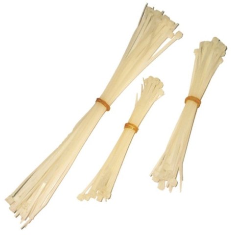 BEAST Opaski zaciskowe kablowe nylon białe 190x4,7 mm 50 sztuk BEAST Opaski zaciskowe kablowe nylon białe 190x4,7 mm 50 sztuk