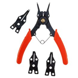 BEAST Szczypce do pierścieni Segera zacisków zestaw 160mm 4 koncówki zagięte proste