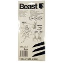 BEAST Szczypce do pierścieni Segera zacisków zestaw 160mm 4 koncówki zagięte proste