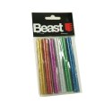 BEAST Klej do pistoletu na gorąco wkłady klejowe kolorowe z brokatem 6szt 11mm x 100mm