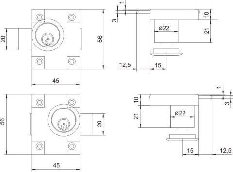 LOB ZAMEK MEBLOWY ZMB-2 NIKLOWANY LEWY LOB ZAMEK MEBLOWY ZMB-2 NIKLOWANY LEWY