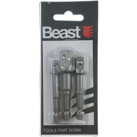 BEAST Adaptery do zakrętarki redukcje HEX na nasadki do wkrętarki 1/4 3/8 1/2 BEAST Adaptery do zakrętarki redukcje HEX na nasadki do wkrętarki 1/4 3/8 1/2