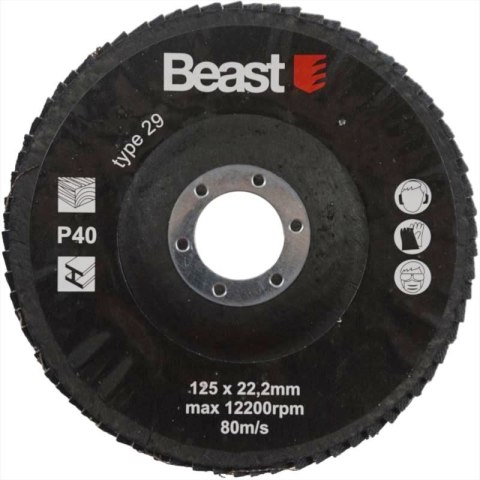 BEAST DYSK ŚCIERNY ŚCIERNICA P40/125mm 3 SZT. BEAST DYSK ŚCIERNY ŚCIERNICA P40/125mm 3 SZT.