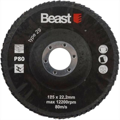 BEAST DYSK ŚCIERNY ŚCIERNICA P80/125mm 3 SZT. BEAST DYSK ŚCIERNY ŚCIERNICA P80/125mm 3 SZT.