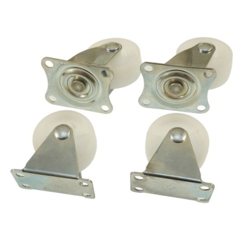 BEAST Kółka obrotowe meblowe warsztatowe nylonowe skrętne 40mm 4 szt BEAST Kółka obrotowe meblowe warsztatowe nylonowe skrętne 40mm 4 szt