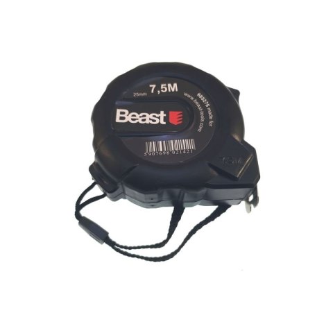 BEAST Miara zwijana 7,5 m x 25 mm miarka taśma metrówka BEAST Miara zwijana 7,5 m x 25 mm miarka taśma metrówka