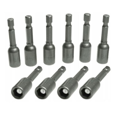 BEAST NASADKI DO WKRĘTARKI 8mm x 65mm 10szt Magnes BEAST NASADKI DO WKRĘTARKI 8mm x 65mm 10szt Magnes