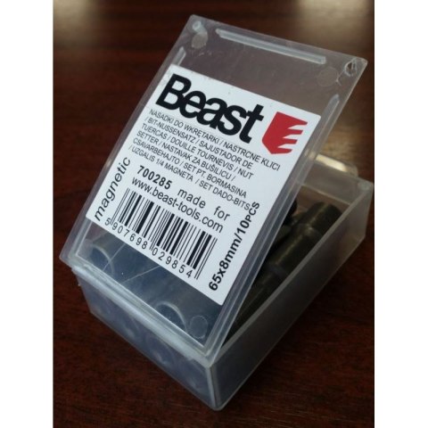 BEAST NASADKI DO WKRĘTARKI 8mm x 65mm 10szt Magnes BEAST NASADKI DO WKRĘTARKI 8mm x 65mm 10szt Magnes