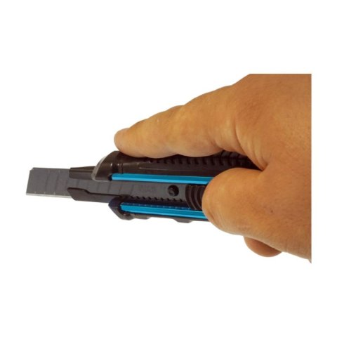 BEAST Nóż łamany wysuwany do tapet z ostrzem 18 mm SK-5 aluminiowy + rączka TPR BEAST Nóż łamany wysuwany do tapet z ostrzem 18 mm SK-5 aluminiowy + rączka TPR
