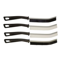 BEAST Szczotka do czyszczenia fug szczelin mycia kuchni wąska szczelinowa dluga 4 x 230mm (2X biała + 2x czarna) nylon