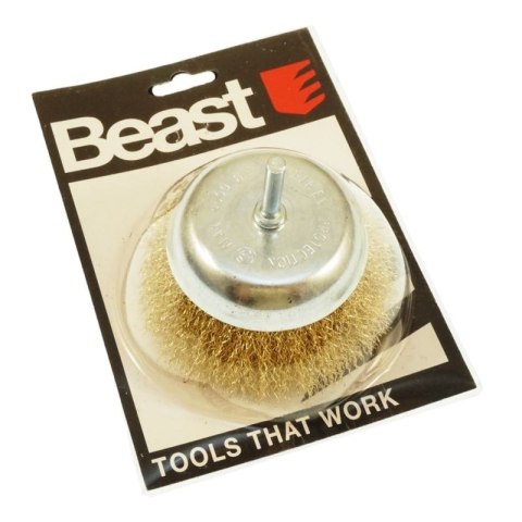BEAST Szczotka druciana doczołowa fi 6mm 100mm do wiertarki BEAST Szczotka druciana doczołowa fi 6mm 100mm do wiertarki