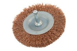 BEAST Szczotka druciana obrotowa płaska fi 6mm 65mm do wiertarki wkrętarki