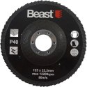 BEAST TARCZA DO SZLIFOWANIA LAMELKOWA LAMELKA P40 125mm 3 SZT