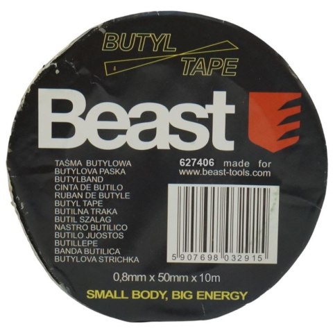 BEAST TAŚMA BUTYLOWA NAPRAWCZA 10m 0,8MM x 50MM BEAST TAŚMA BUTYLOWA NAPRAWCZA 10m 0,8MM x 50MM
