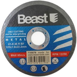 BEAST Tarcza do cięcia metalu 125 x 1.6 mm