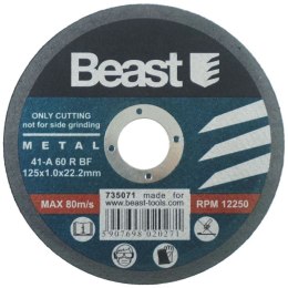 BEAST Tarcza do cięcia metalu 125 x 1 mm 1szt