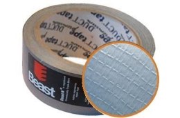 BEAST Taśma naprawcza zbrojona mocna DUCT TAPE 50mm 25m szara srebrna tkaninowa