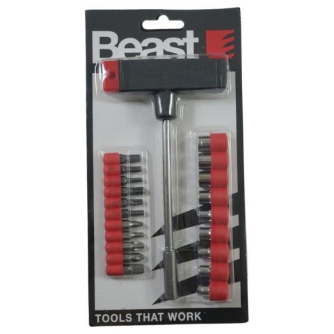 BEAST UCHWYT 'T' Z KOŃCÓWKAMI I NASADKAMI 21 EL BEAST UCHWYT 'T' Z KOŃCÓWKAMI I NASADKAMI 21 EL