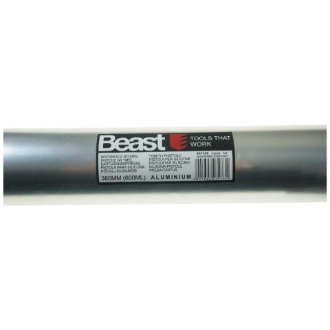 BEAST Wyciskacz do mas sylikonu aluminiowy tubowy 380mm 600ml profesjonalny BEAST Wyciskacz do mas sylikonu aluminiowy tubowy 380mm 600ml profesjonalny