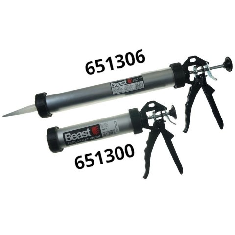 BEAST Wyciskacz do mas sylikonu aluminiowy tubowy 380mm 600ml profesjonalny BEAST Wyciskacz do mas sylikonu aluminiowy tubowy 380mm 600ml profesjonalny