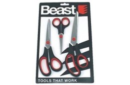 BEAST ZESTAW NOŻYCZEK UNIWERSALNYCH ZE STALI NIERDZEWNEJ 3 SZT.