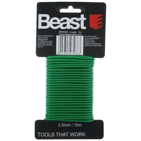 BEAST Drut ogrodniczy do roślin kwiatków 2.5mm x 10m mocny soft powlekany BEAST Drut ogrodniczy do roślin kwiatków 2.5mm x 10m mocny soft powlekany