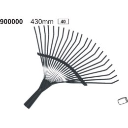 BEAST Grabie Do Liści Trawy Metalowe Wachlarzowe Grabie Do Liści 22-Zębne 430MM