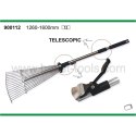 BEAST Grabie do liści trawy druciane REGULOWANE trzon metalowy rączka teleskop 80-165CM TELESCOPIC
