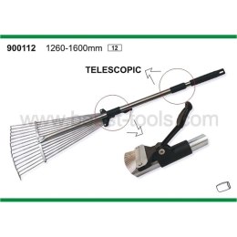 BEAST Grabie do liści trawy druciane REGULOWANE trzon metalowy rączka teleskop 80-165CM TELESCOPIC