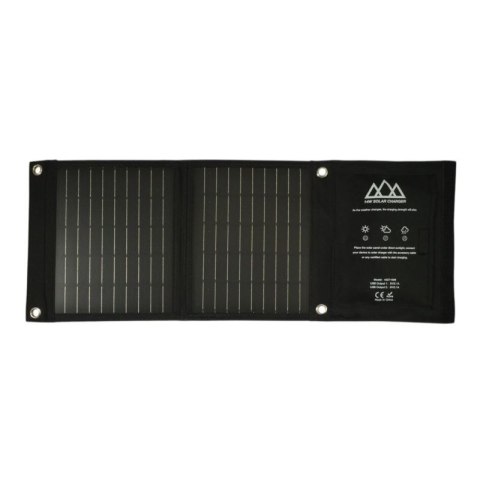 BEAST Ładowarka solarna turystyczna panel słoneczny 14W podwójne USB wyjście 5V/2.1A BEAST Ładowarka solarna turystyczna panel słoneczny 14W podwójne USB wyjście 5V/2.1A