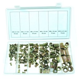 BEAST Nitonakrętki M4-M10, 9 - 21 mm, 150 sztuk, STALOWE