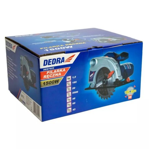DEDRA PILARKA TARCZOWA 1500W 185MM DEDRA PILARKA TARCZOWA 1500W 185MM