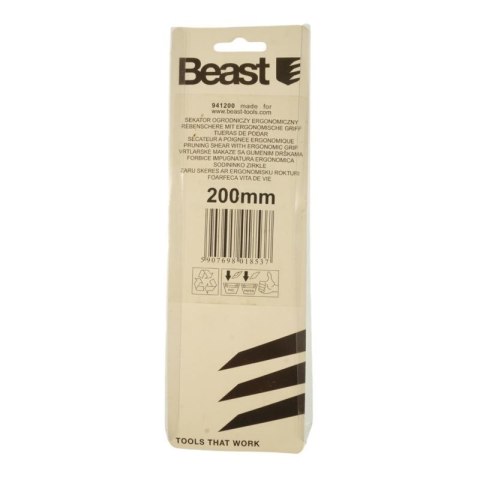 BEAST SEKATOR Z ERGONOMICZNĄ RĘKOJEŚCIĄ 200 mm BEAST SEKATOR Z ERGONOMICZNĄ RĘKOJEŚCIĄ 200 mm