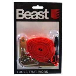 BEAST TAŚMA MOCUJĄCA BAGAŻ Z HAKAMI I Z NAPINACZEM 5m x 25mm 250kg