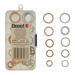 BEAST Uszczelki miedziane i aluminiowe 10-18mm 100 szt 10 rozmiarów