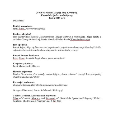 BEAST WOLNI i SOLIDARNI - CZASOPISMO NR 3 JESIEŃ 2023 BEAST WOLNI i SOLIDARNI - CZASOPISMO NR 3 JESIEŃ 2023