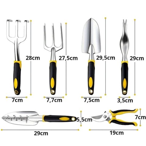 BEAST ZESTAW NARZĘDZI OGRODOWYCH 6szt aluminium z sekatorem BEAST ZESTAW NARZĘDZI OGRODOWYCH 6szt aluminium z sekatorem
