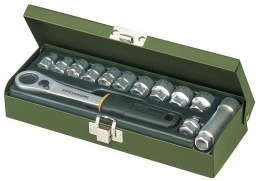 PROXXON ZESTAW NASADEK 1/4'' Z GRZECHOTKĄ PRZELOTOWĄ, 13CZ.