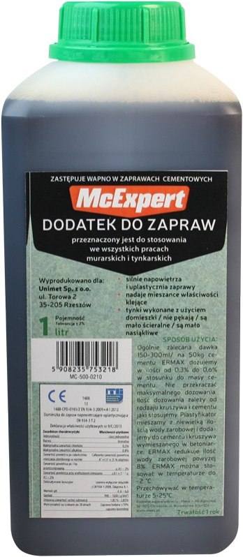 MC EXPERT DODATEK DO ZAPRAW ZASTĘPUJĄCY WAPNO 1L MC EXPERT DODATEK DO ZAPRAW ZASTĘPUJĄCY WAPNO 1L